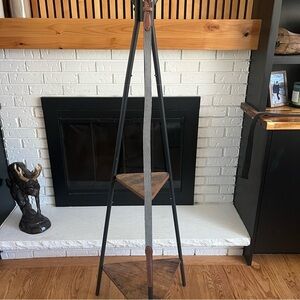 Woven Fabric Belt with Leather